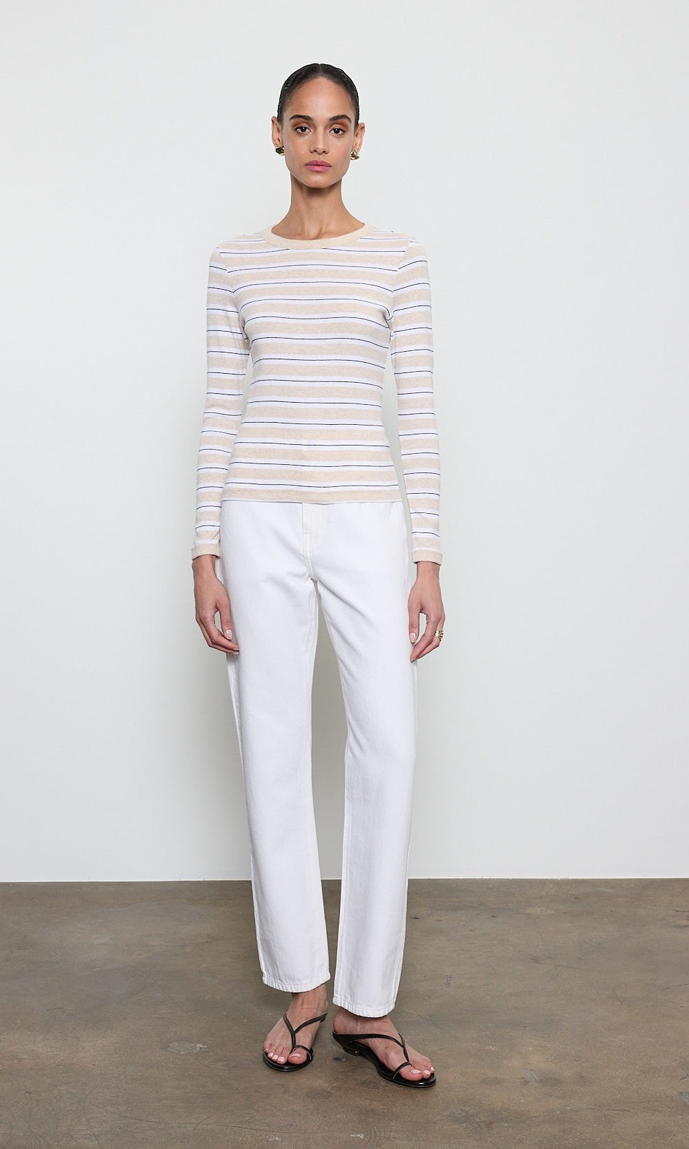 Cotton Stripe Classic L/S Tee