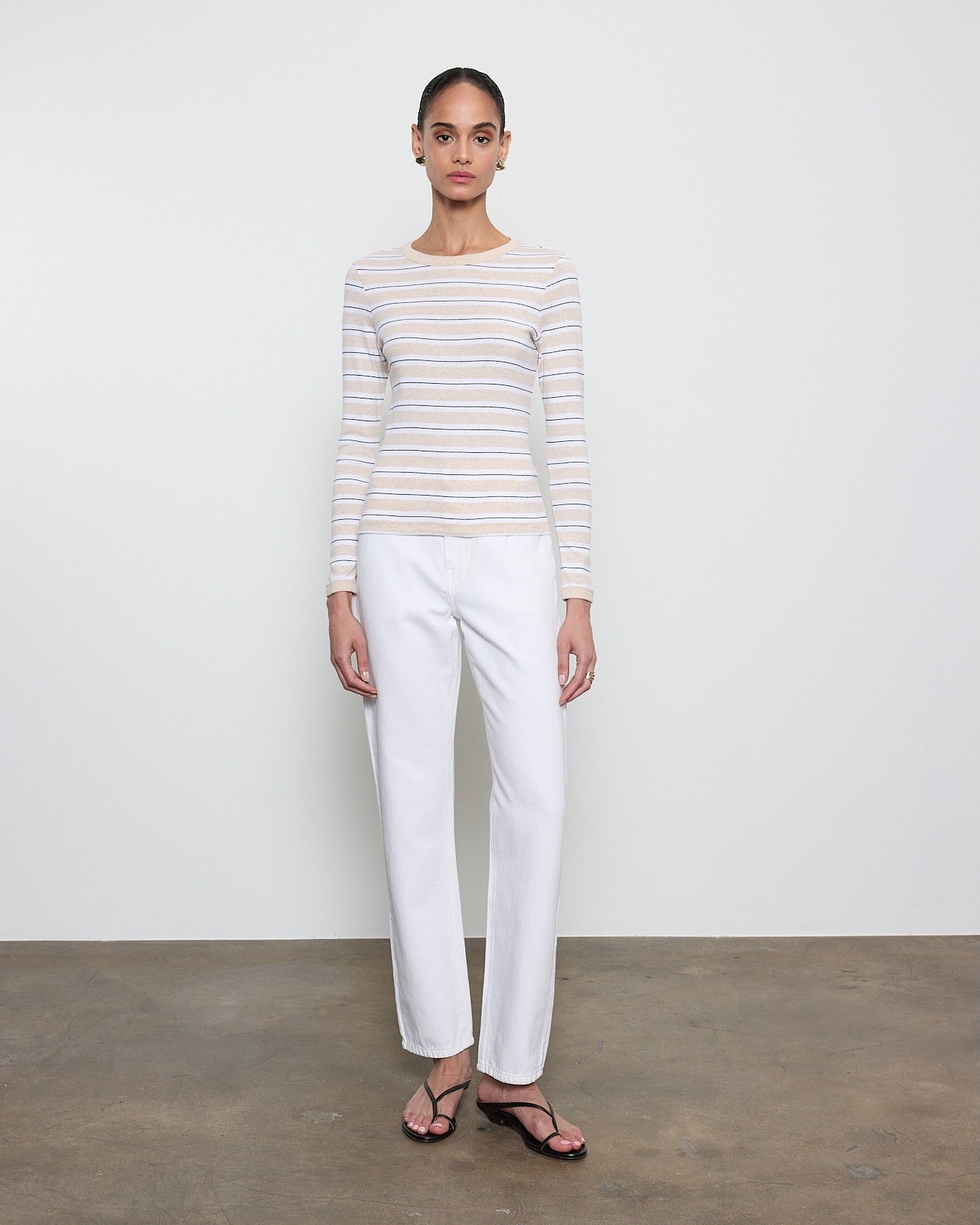 Cotton Stripe Classic L/S Tee