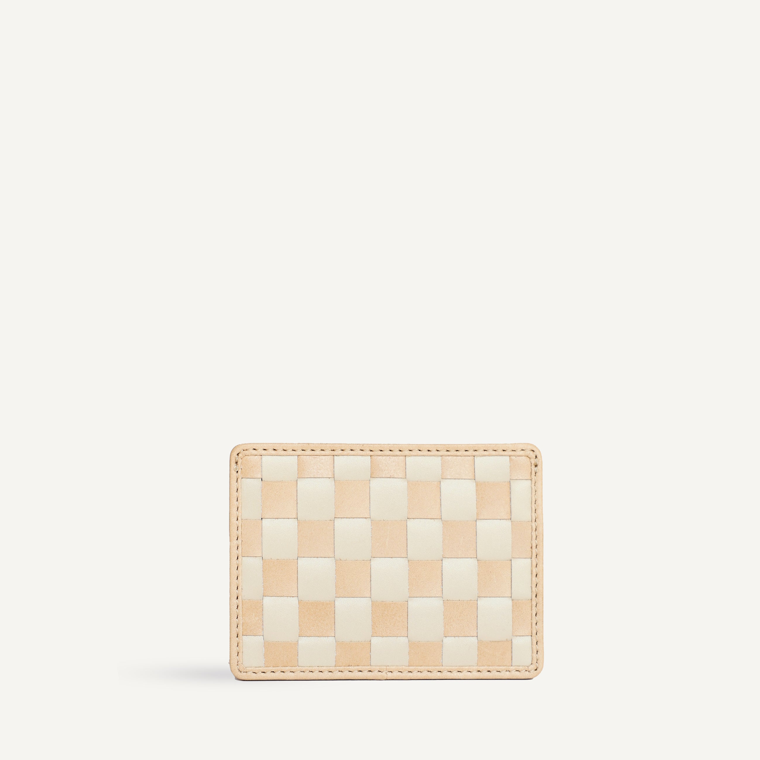 Nico Card Case - Caramel x Cream Check