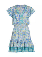 Camille Mini Dress - Blue Nature