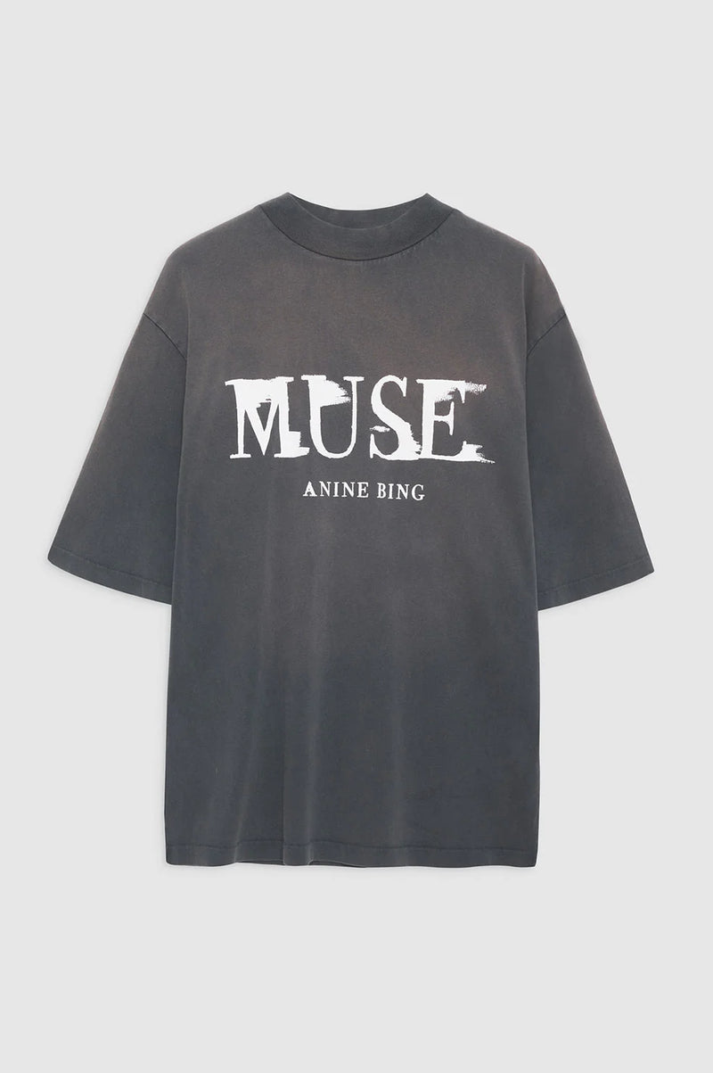 Wes Tee Painted Muse - Washed Faded Black