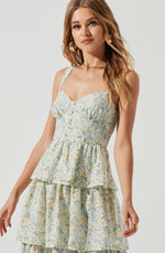 Midsummer Dress- Mint Floral