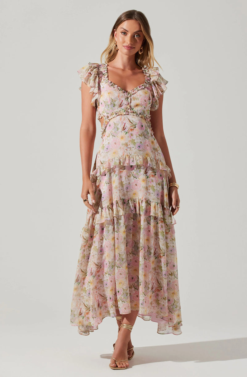Mabel Floral Tiered Ruffle Dress
