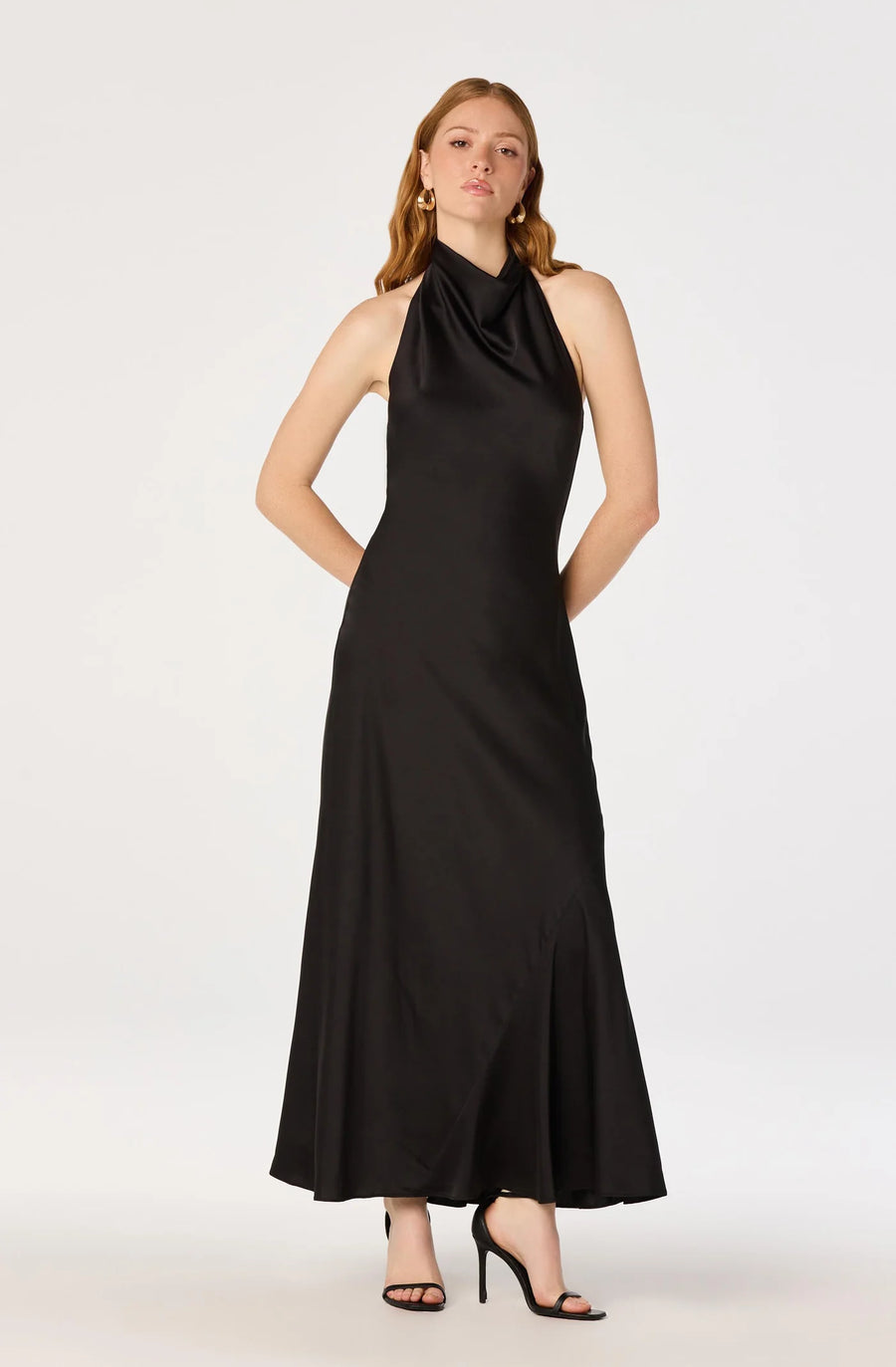 Mackenzi Satin Halter Maxi Dress