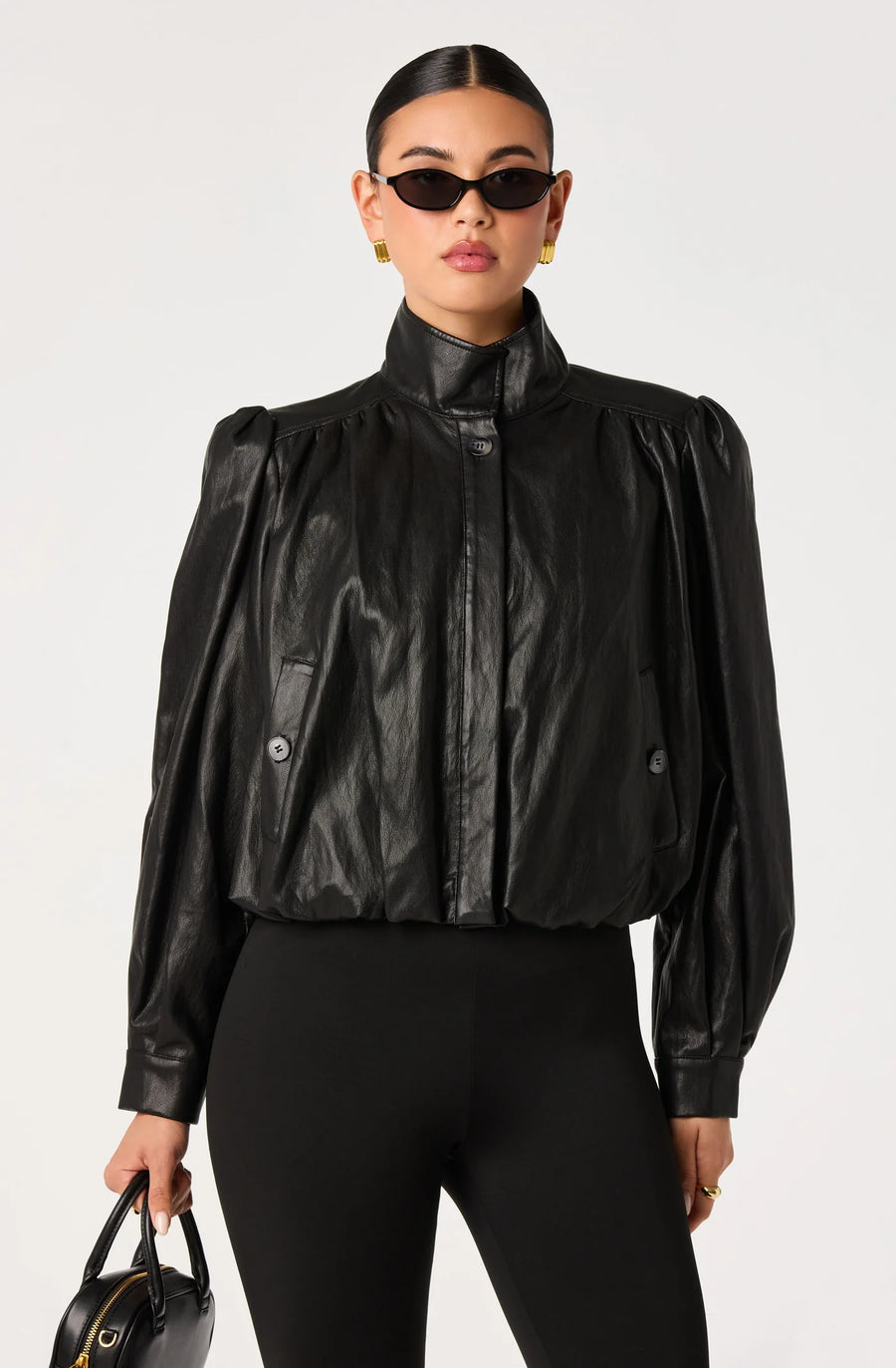 Estero Faux Leather Bomber