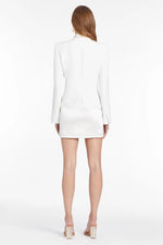 Gibson Blazer Dress w/ Satin - Ivory