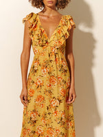 Amelia Maxi Dress - Yellow Floral