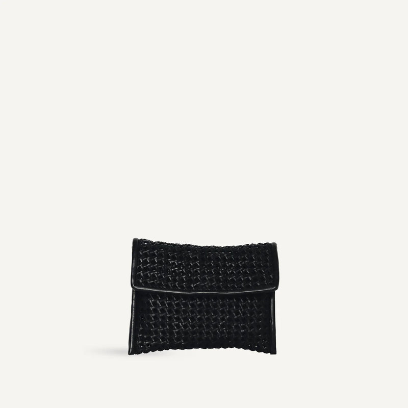 Larita Clutch - Knotted Weave Black