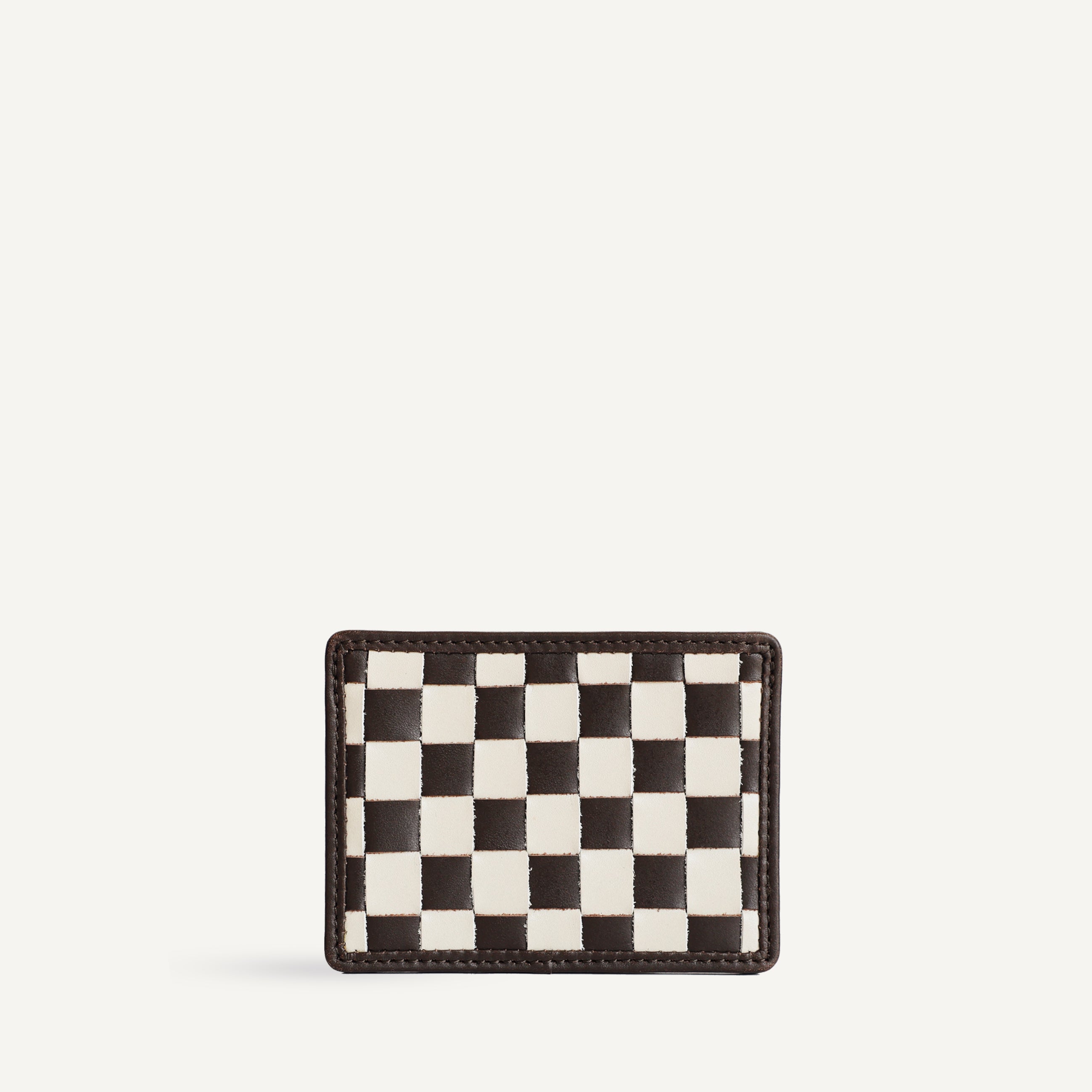 Nico Card Case - Brown x Cream Check