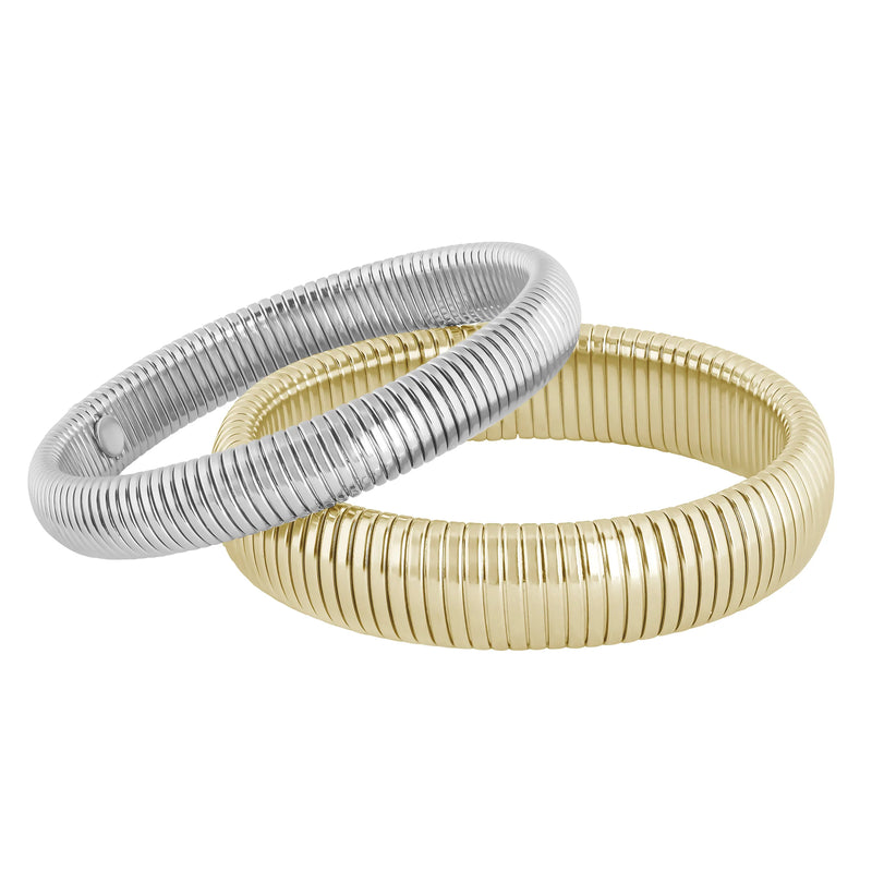 Cleo Bracelet (Set of 2) - Silver/Gold