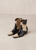 Buffalo - Black and White Leather Boots