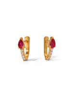 Carina Hoop Earrings - Pink