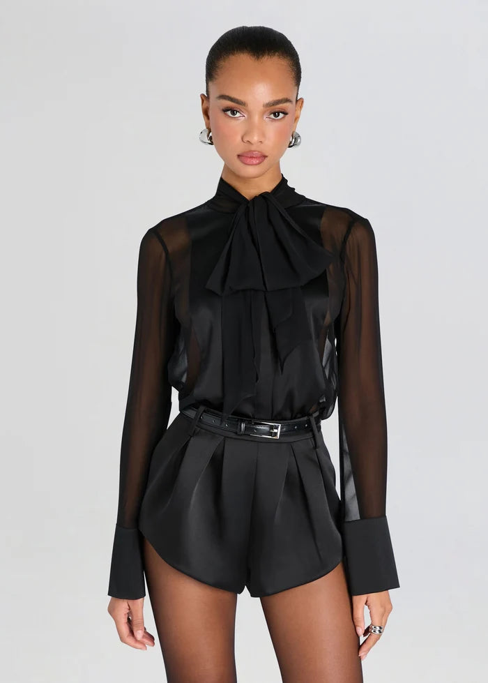 Suri Silk Blouse in Black