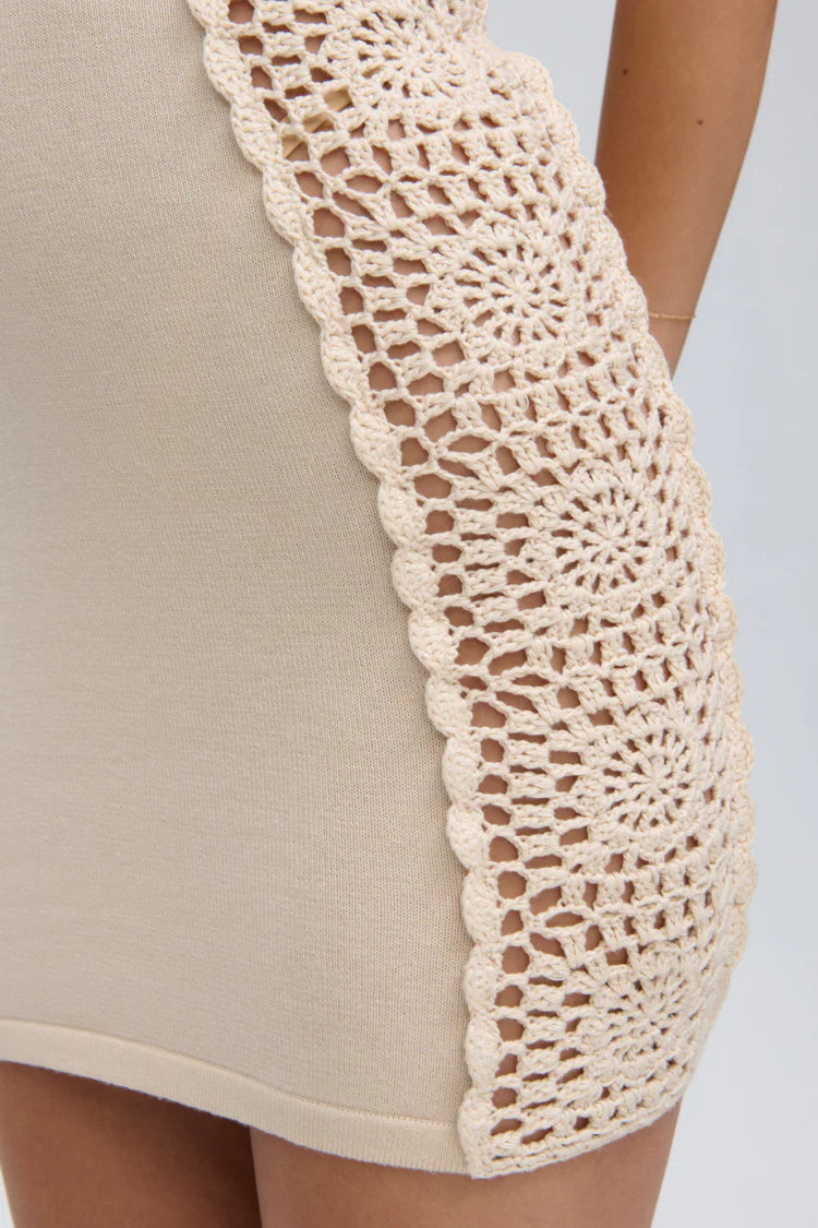 crochet pencil dress The 8th Sign Rosaline Crochet Pencil Dress, Green Multi