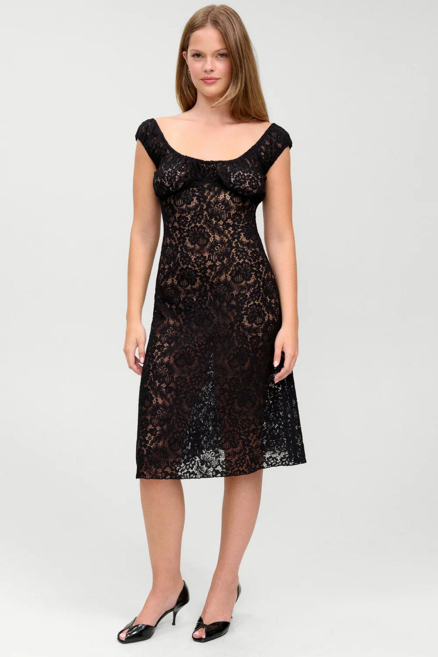 Tea Time Lace Midi Dress