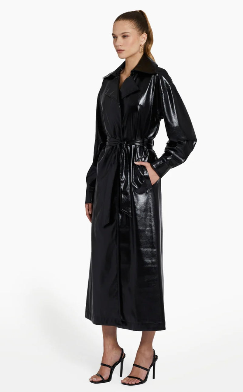 Lansing Coat in Patent Leather