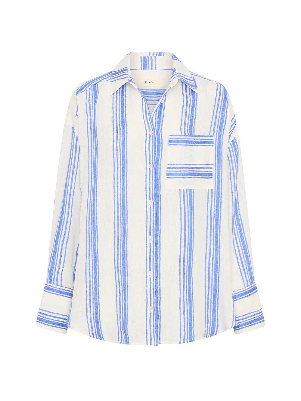Isabelle Shirt in Blue Stripe | Drift Boutique