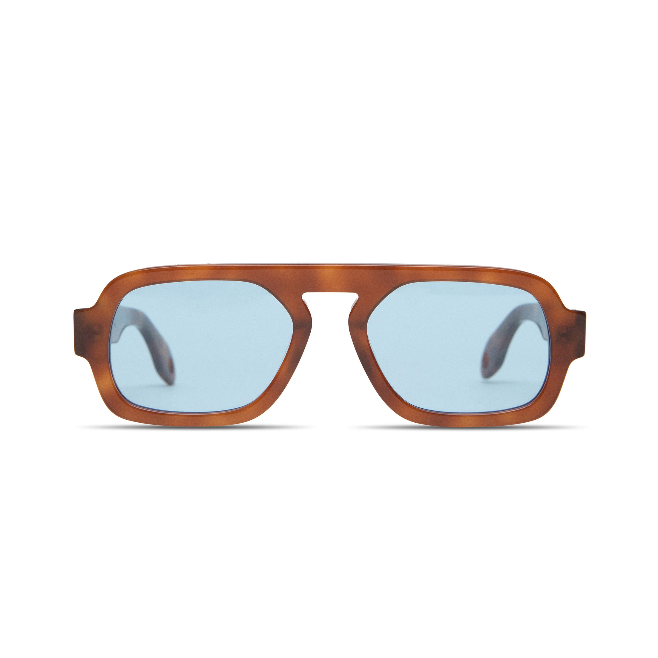 Jane Mini in Light Brown Blue Lens