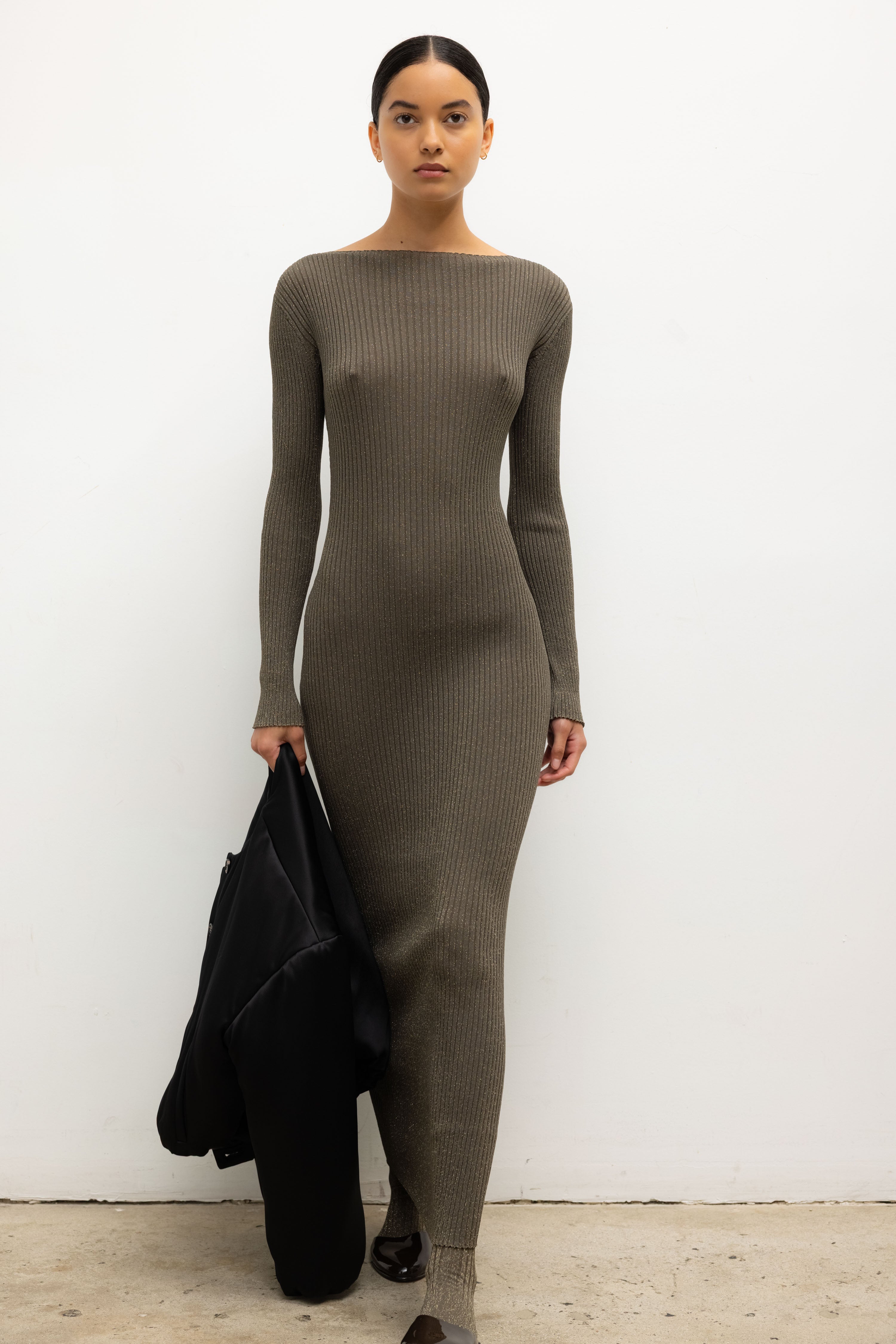 BLAKE RIB LONG SLEEVE MAXI