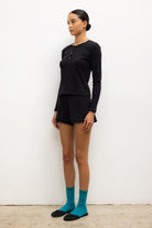 POINTELLE LONG SLEEVE HENLEY