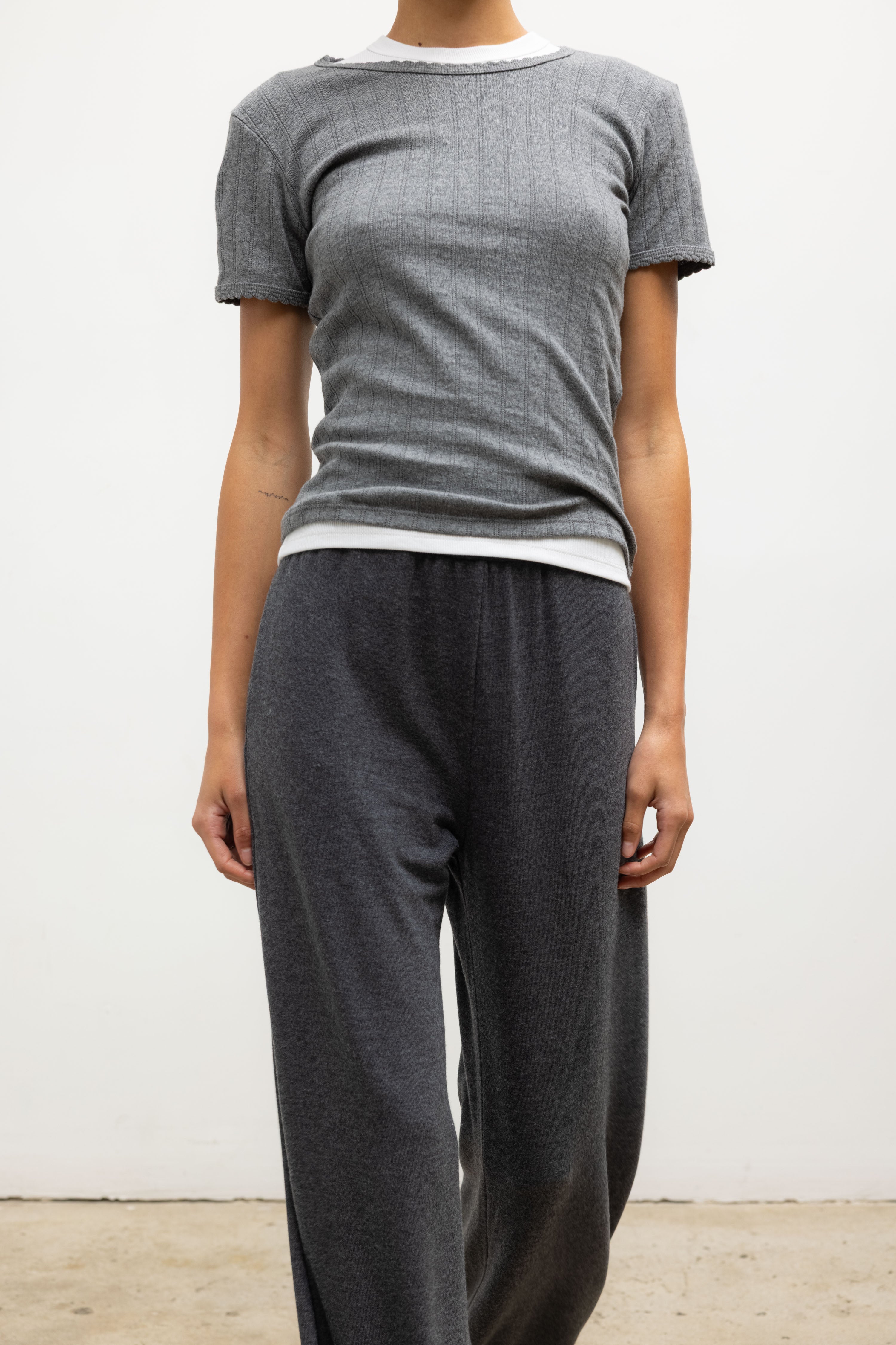 POINTELLE SLIM FIT TEE