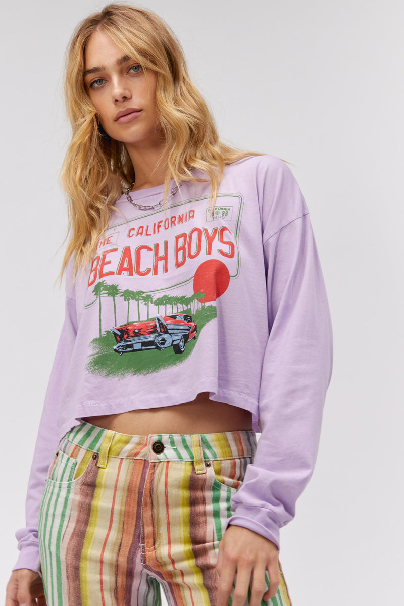 The Beach Boys License Plate Crop Merch - Lavender Bloom