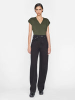 Le Mid Rise V Neck Tee.- Surplus