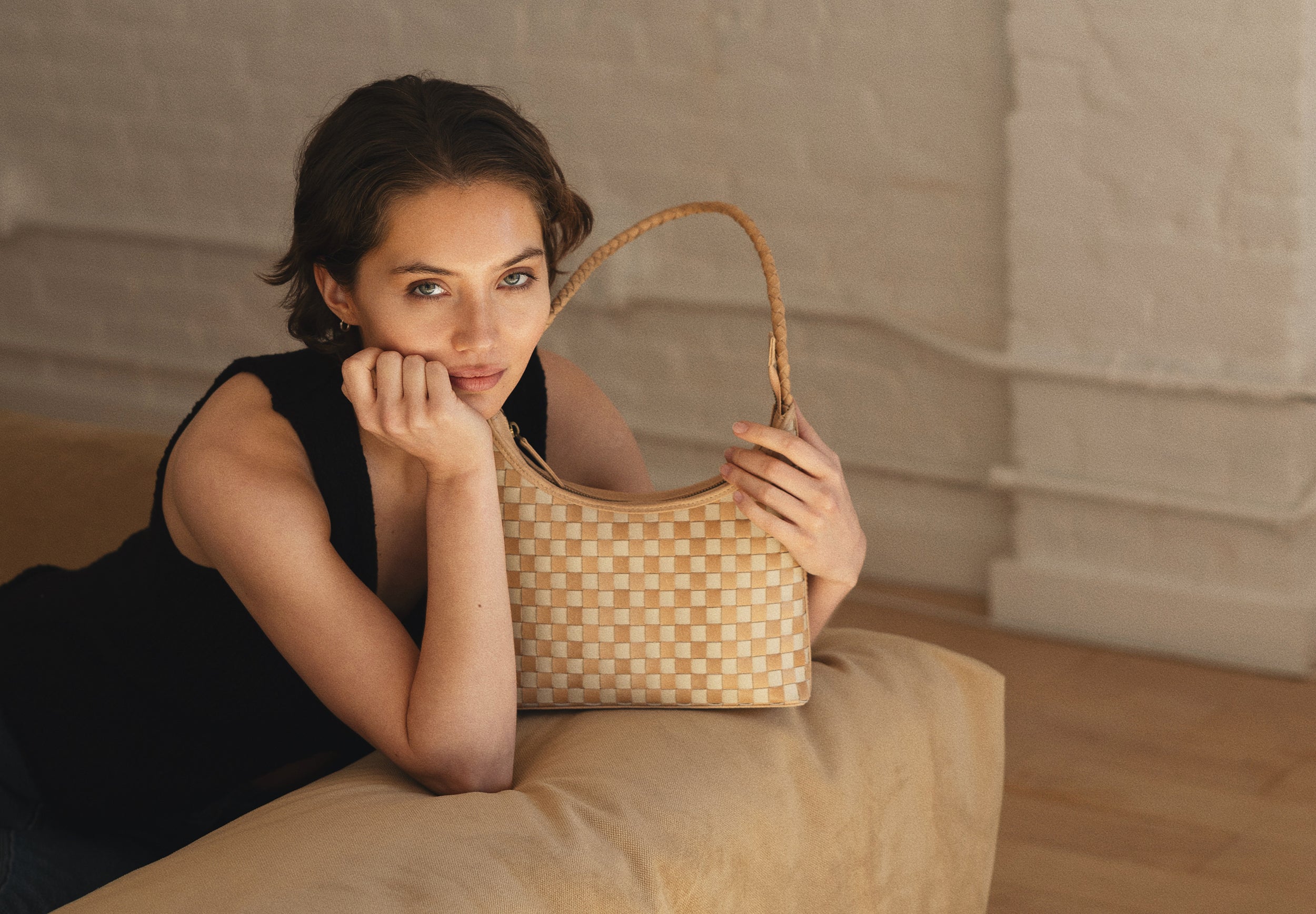 Marni Small - Cream x Caramel Check