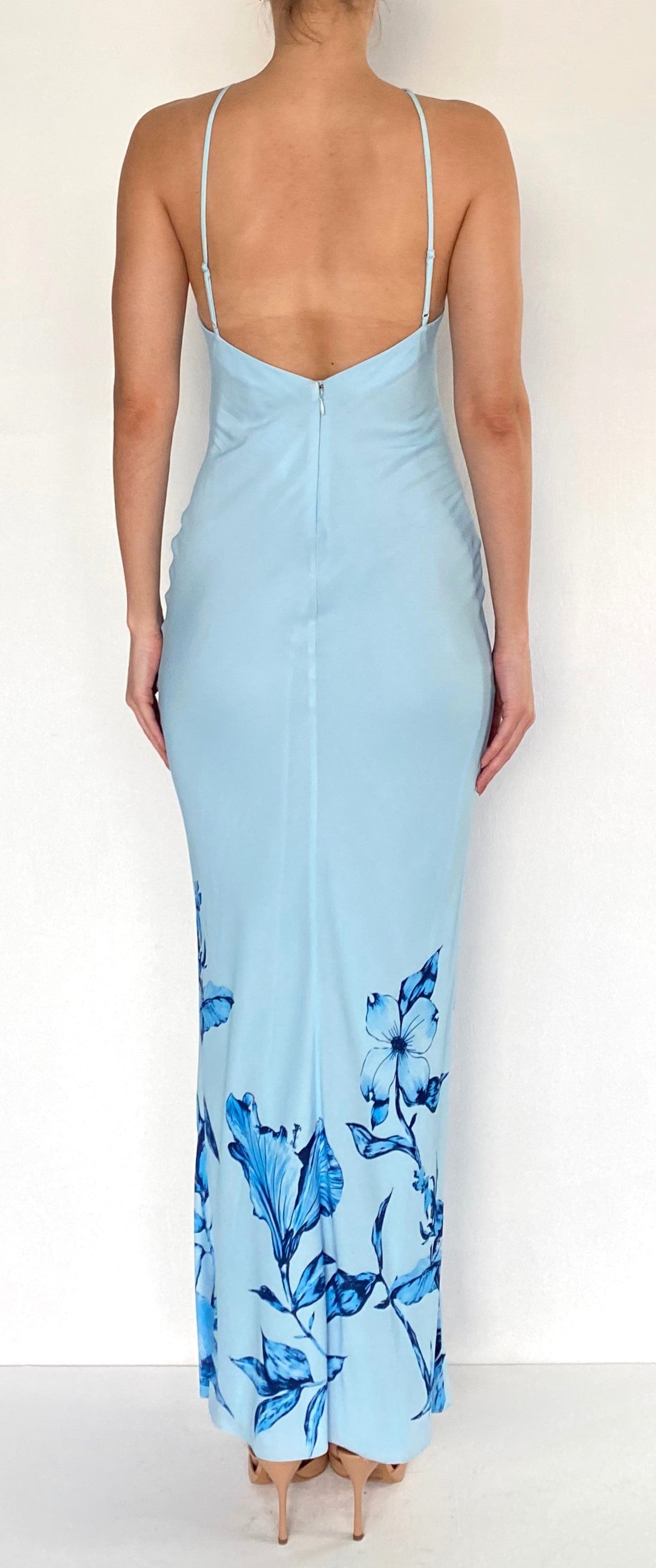 BIAS HALTER MAXI DRESS