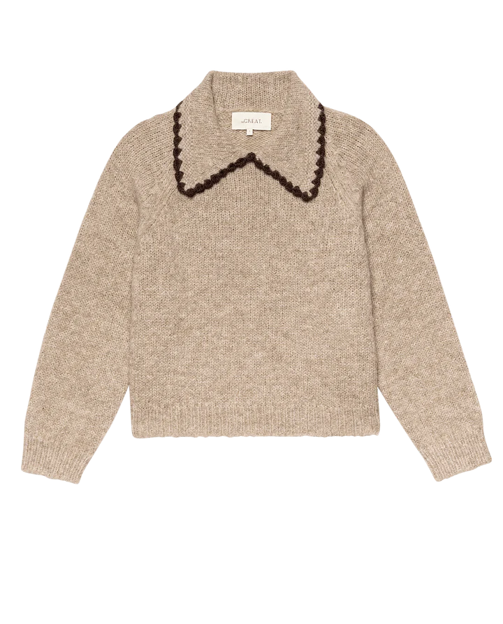 The Crochet Collar Pullover | Drift Boutique