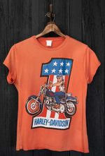 Harley Davidson #1 Crew Tee - Orange Crush