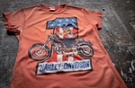 Harley Davidson #1 Crew Tee - Orange Crush