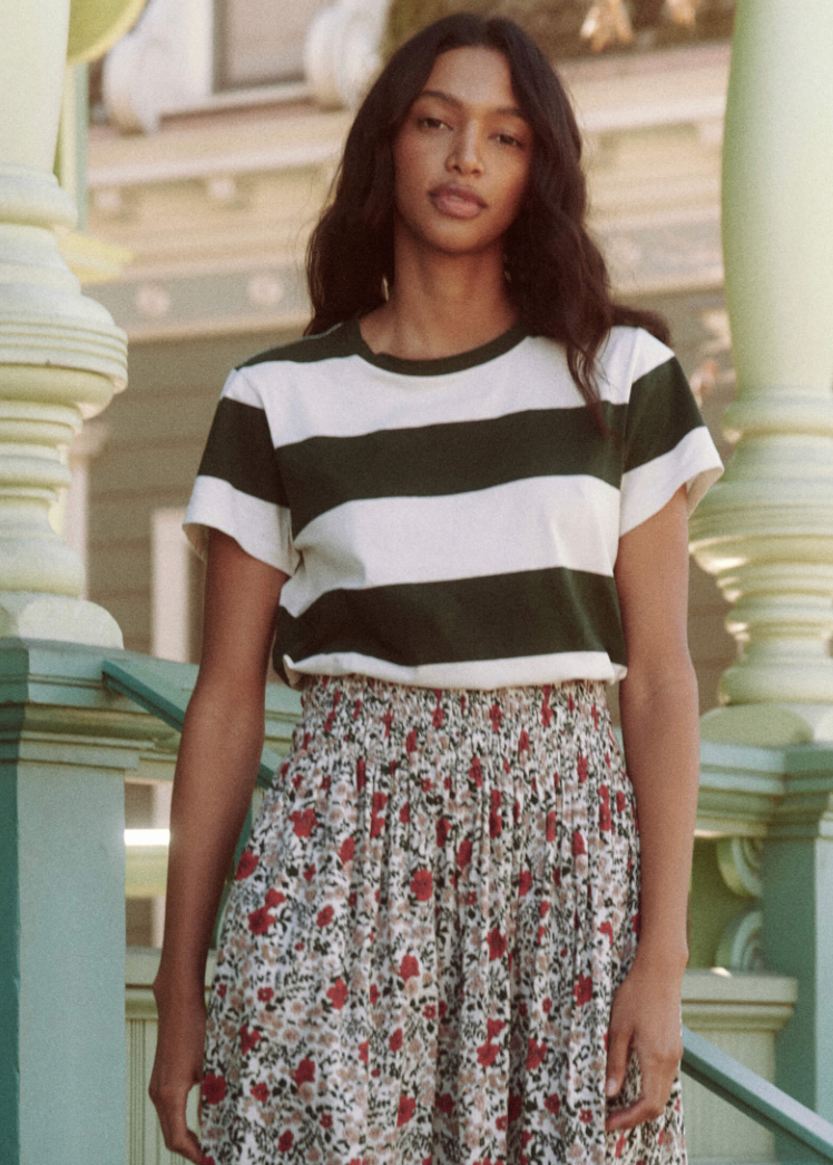 The Little Tee - Dark Cypress Stripe