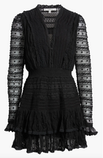 Elio Long Sleeve Dress - Black