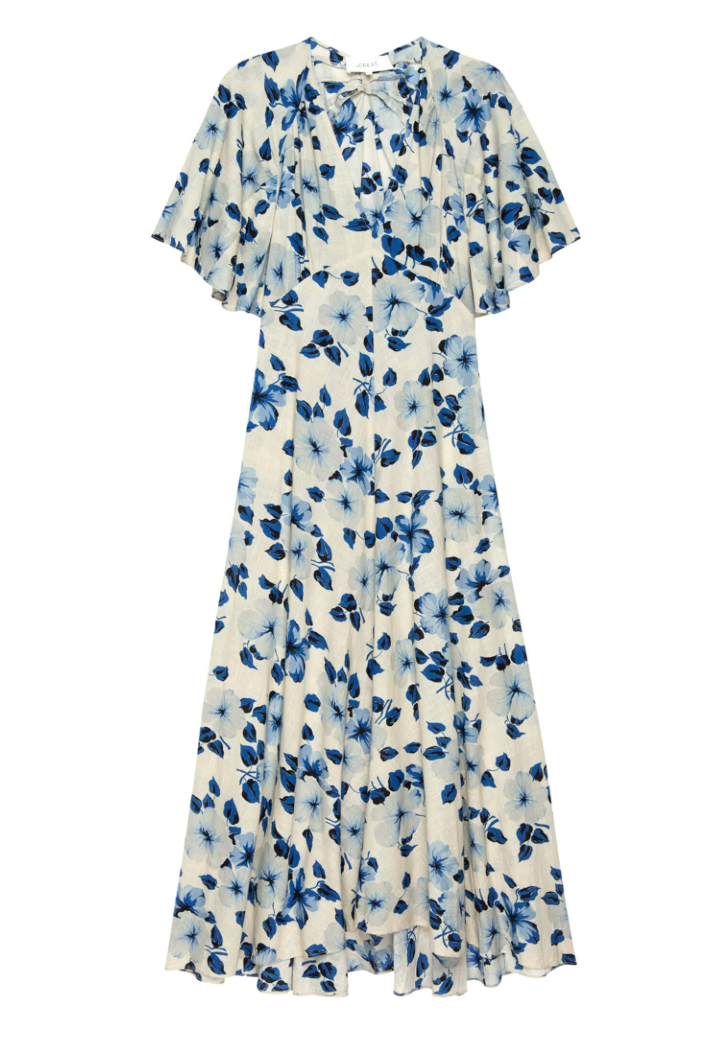The Crescent Dress - Deep Meadow Floral