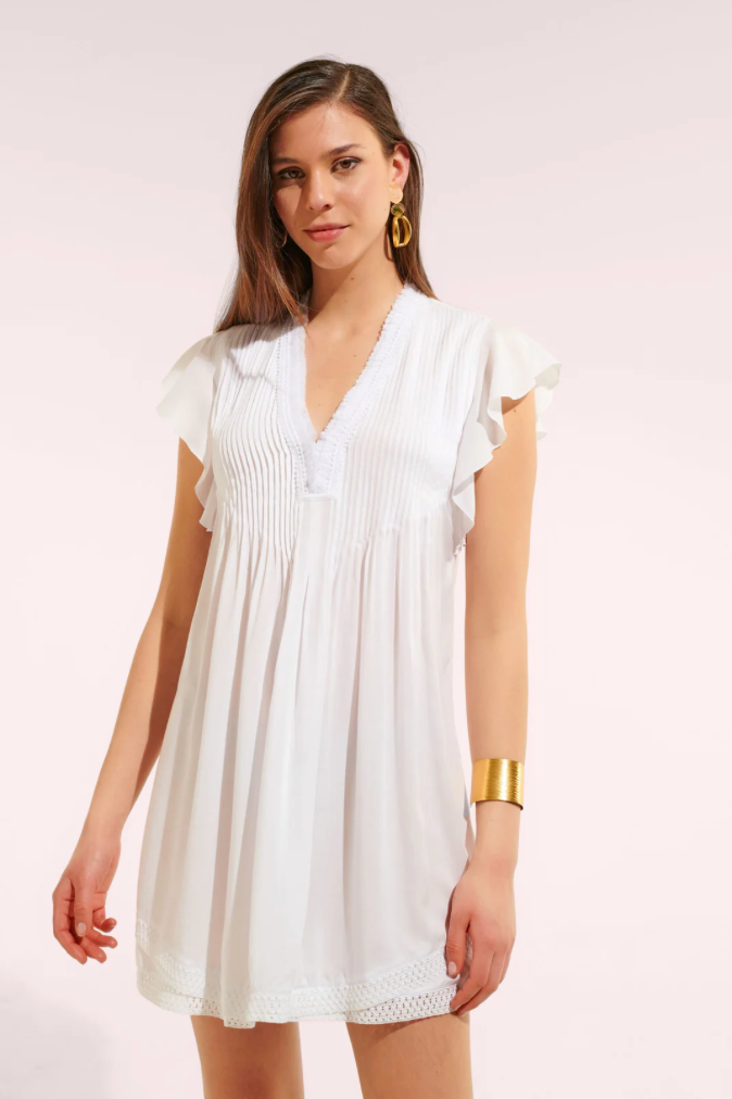 Sasha Mini Dress - Optic White