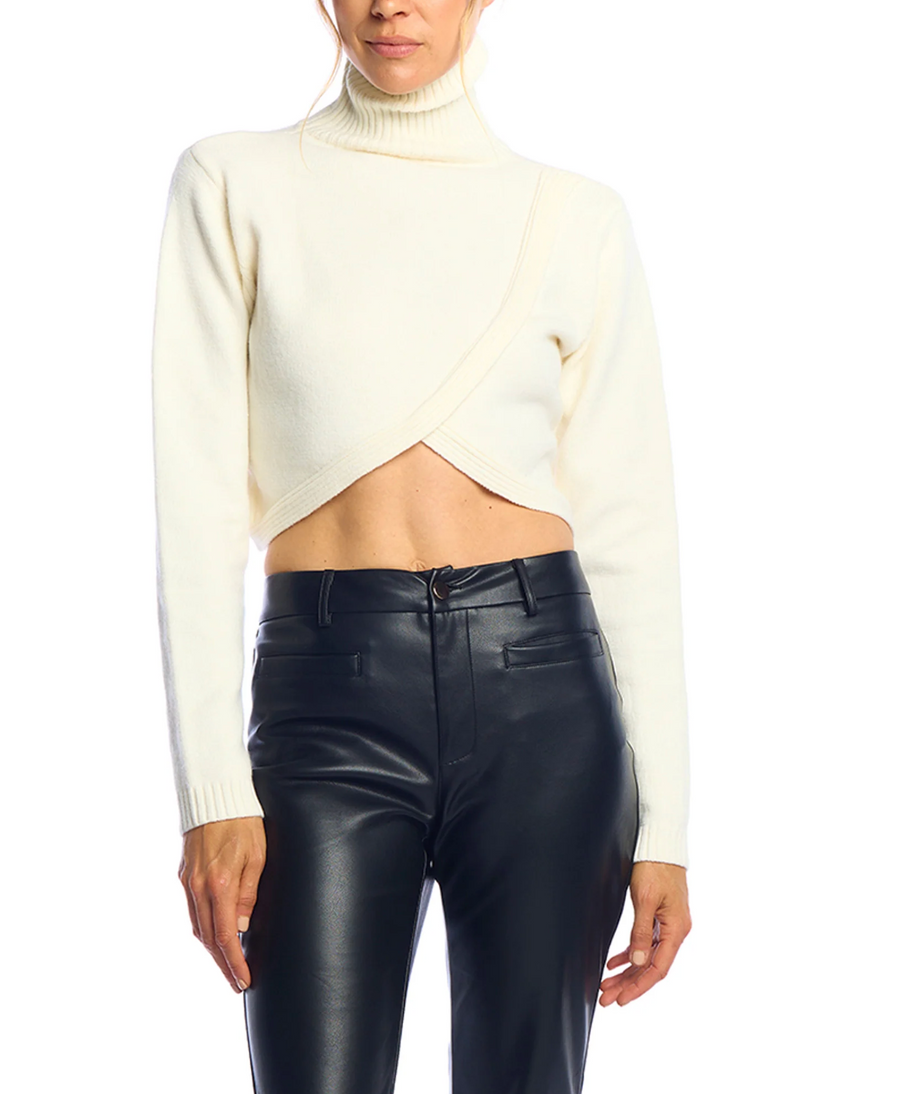 Evans Reversible Turtleneck in Ivory