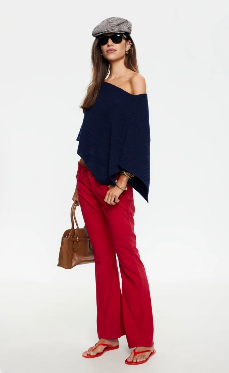 Luminous Poncho in Navy