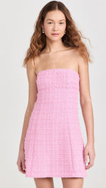 Kelsey Dress in Tweed - Pink