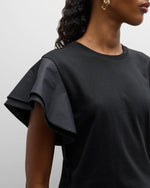 Flounce Crew Tee - Noir