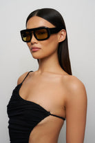 Aries in Gloss Black Olive Green Lens