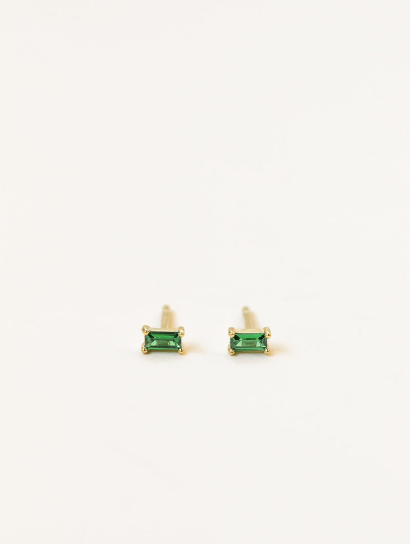 Emerald Baguette Earring