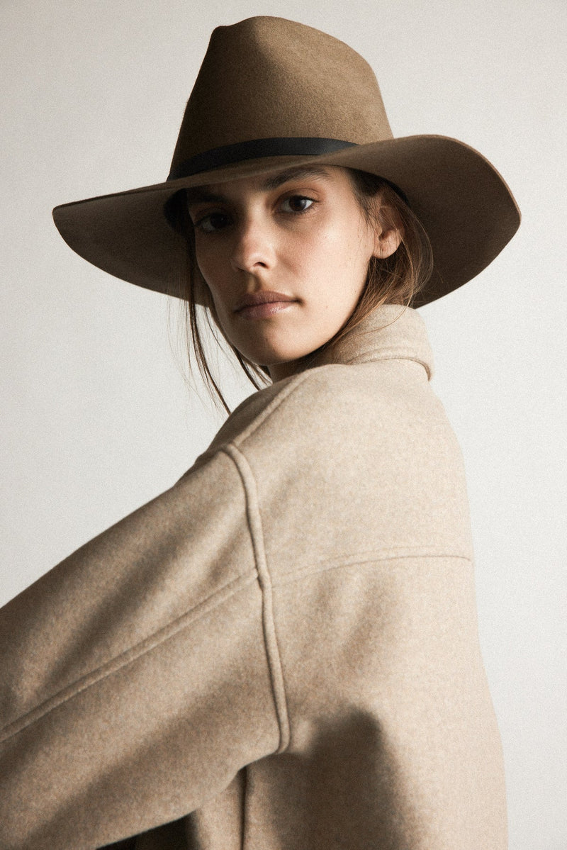 Olsen Packable Wool Hat - Taupe
