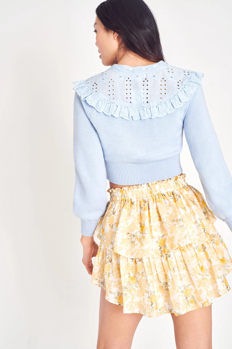 Ruffle Mini Skirt - Lemon Daydream