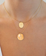 Middle Finger Oval Gold Filled Necklace