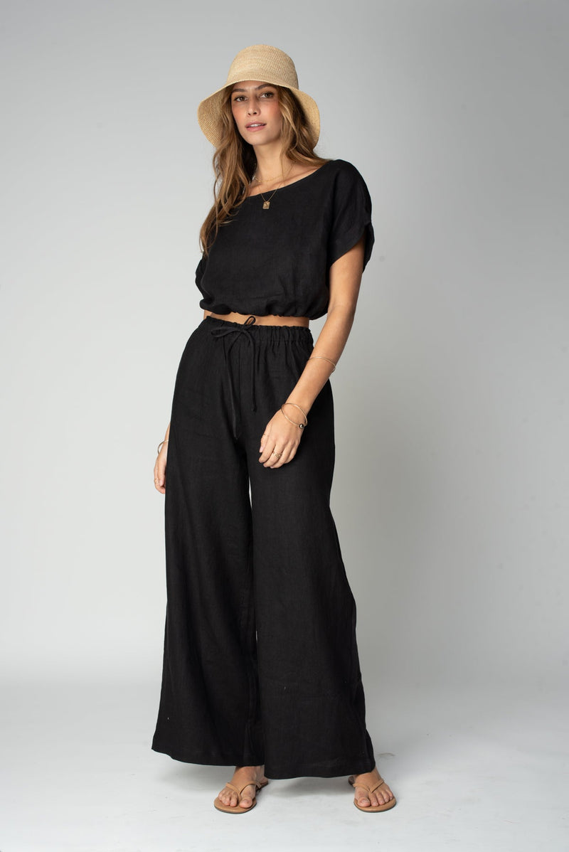 Linen Venice Wide Leg Pant