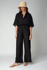 Linen Voile Taylor Shirt - Black