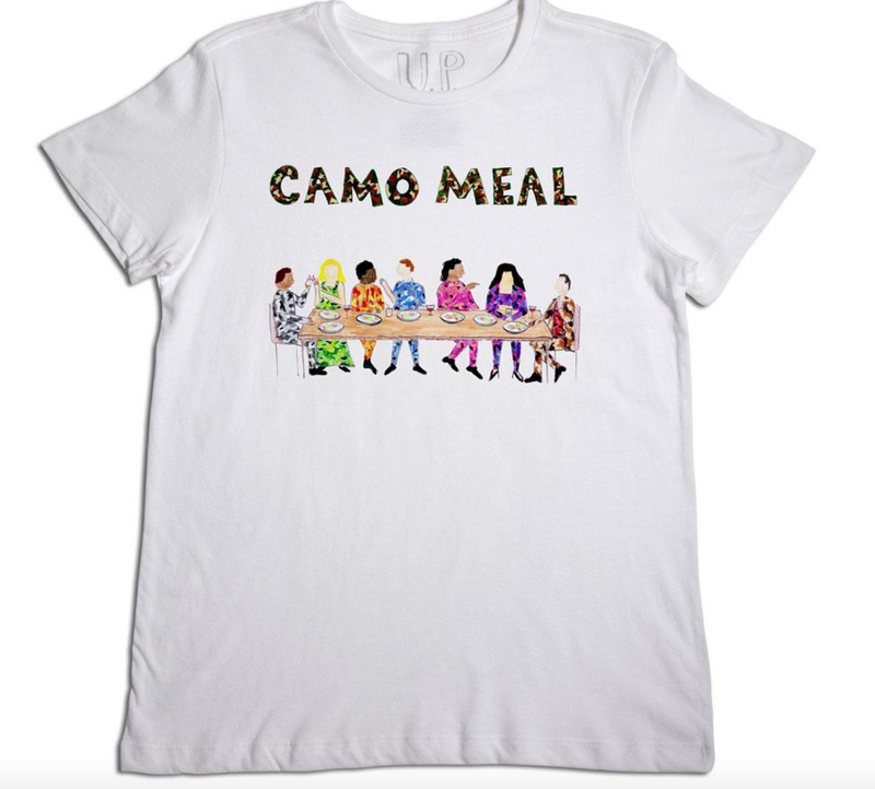 Camo Meal Unisex White T-Shirt