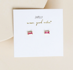 Rose Baguette Earring