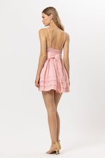 Gemma Linen Dress - Pink Lady